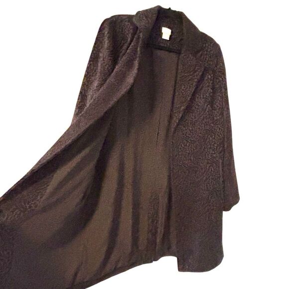 Chico’s L black dress coat lined single closure pockets (Chico’s size 2) - Picture 4 of 10